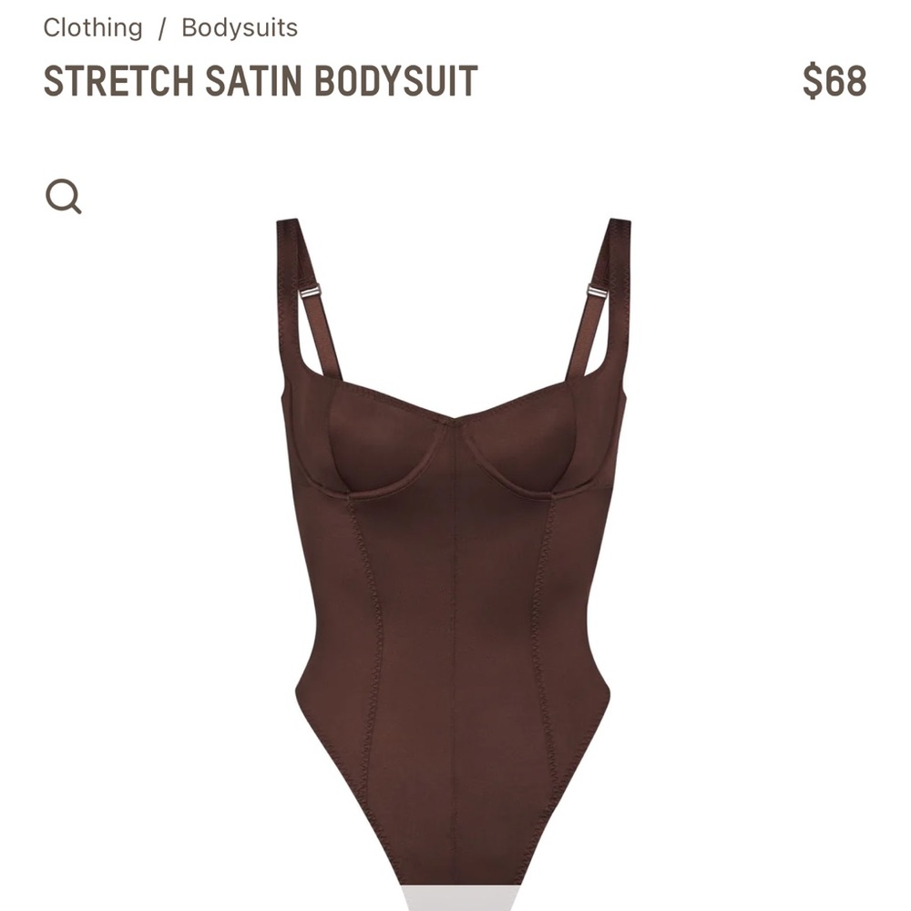 Skims stretch satin body suit